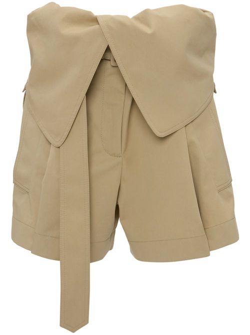 Fold-over trench shorts - Neutrals