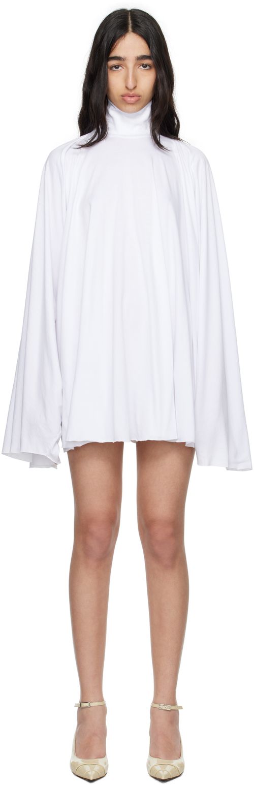 MM6 Maison Margiela White Basic Jersey Minidress