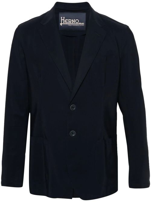 Single-Breasted Cady Blazer — Black