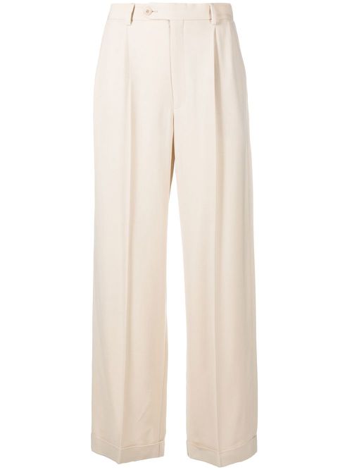 Melissa wide-leg tailored trousers - Neutrals
