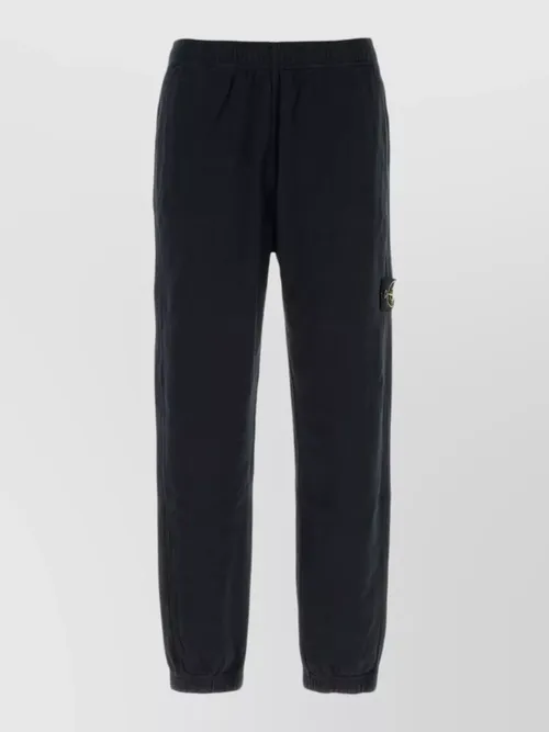 Stone Island - cotton joggers elastic cuffs side pocket