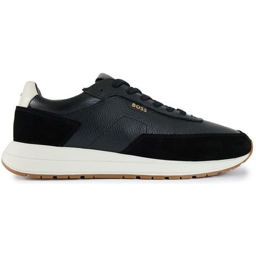 Boss Mens Vinston Trainers - Black Leather