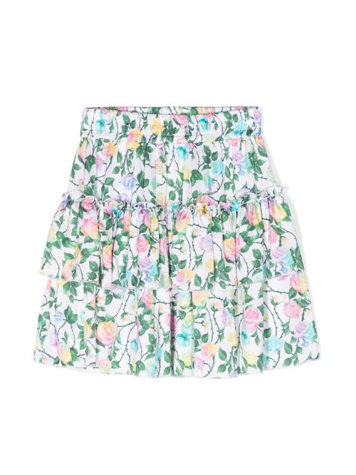 Garden Party tiered miniskirt - White