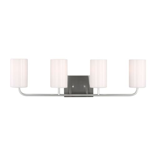 Brushed Steel Bathroom Vanity Light from the Rhett Collection