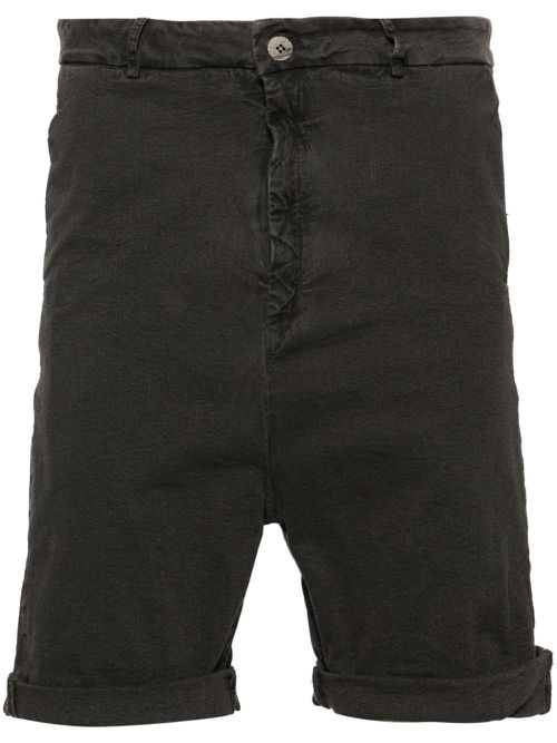 Mid-rise drop-crotch shorts - Grey