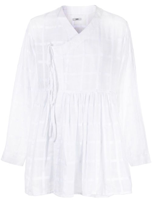 Off-centre cotton shirt - White