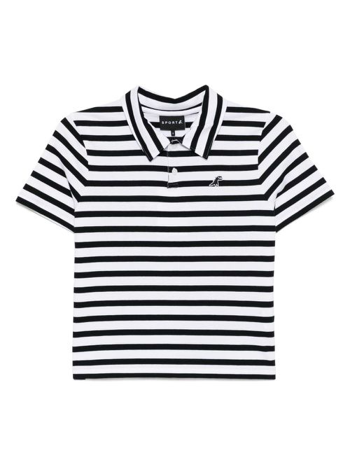 SPORT b. by agnès b. stripe polo shirt - White