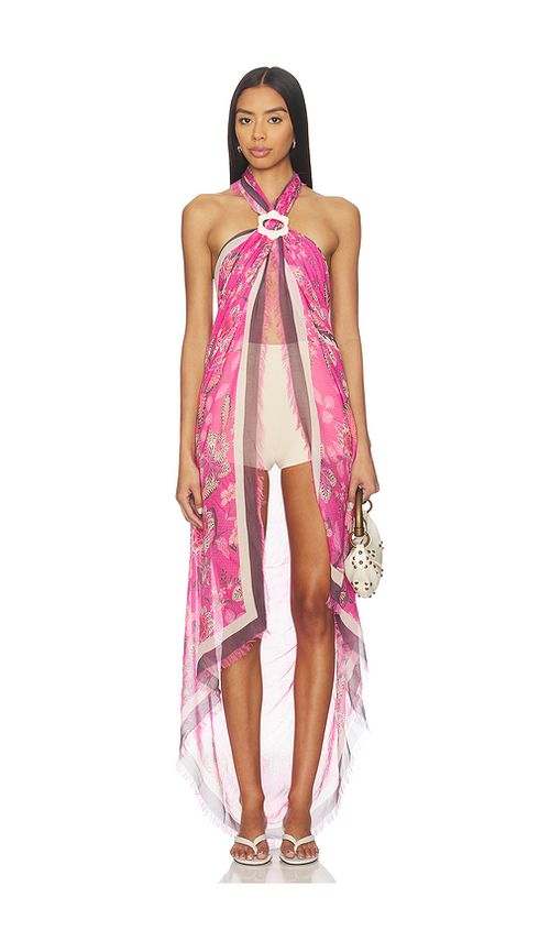 SPELL Volcano Goddess Travel Scarf Top in Pink