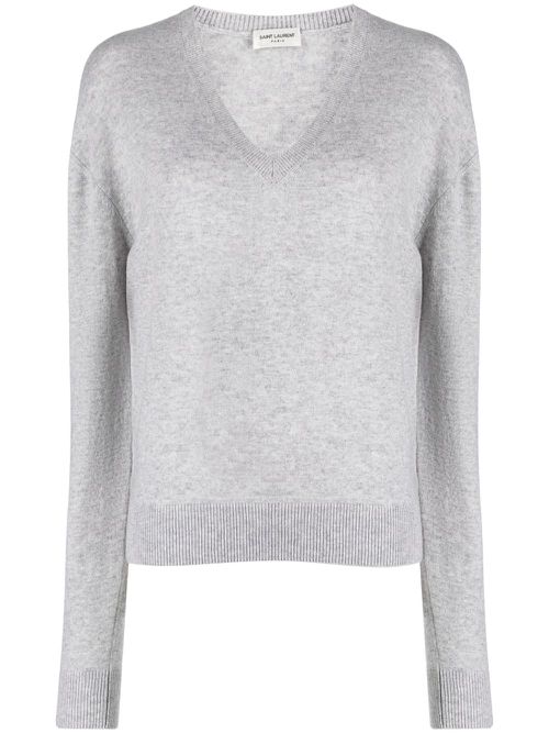 V-neck cashmere jumper - Grey