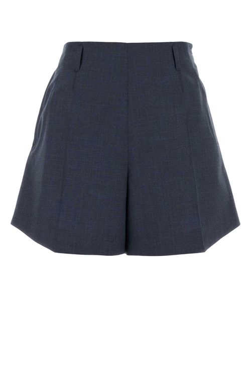 Navy Blue Wool Shorts
