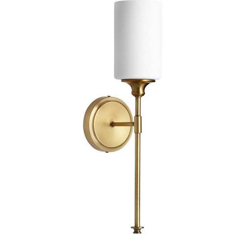 Quorum Celeste Wall Sconce in Aged Bra