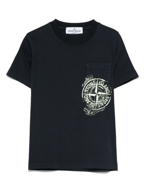Logo-print T-shirt - Blue