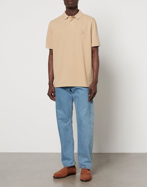 Big Pony Logo Polo Shirt — Beige