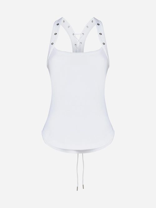 Ribbed Knit Cotton Tank Top