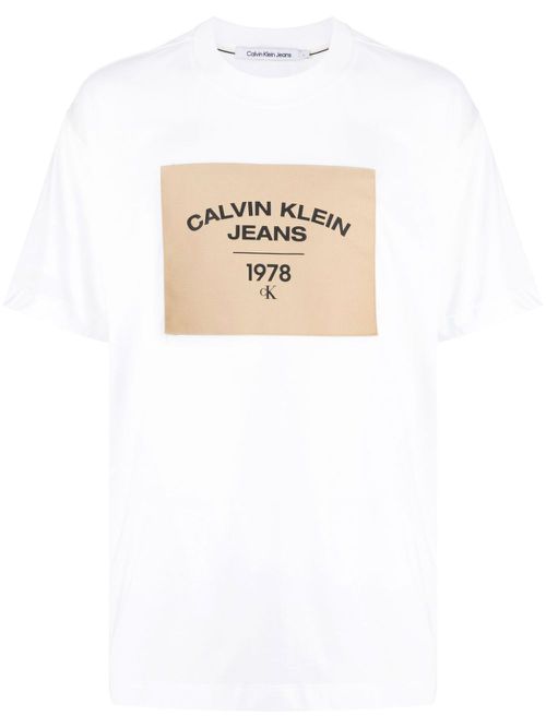 Logo-appliqué cotton T-shirt - White