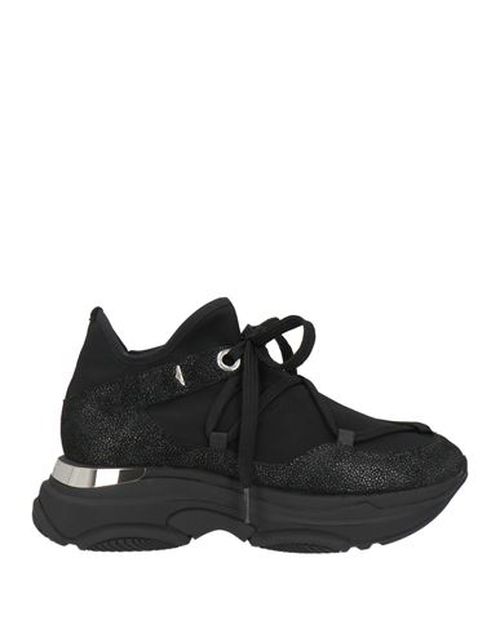 Woman Sneakers Black Size 6 Textile fibers, Leather