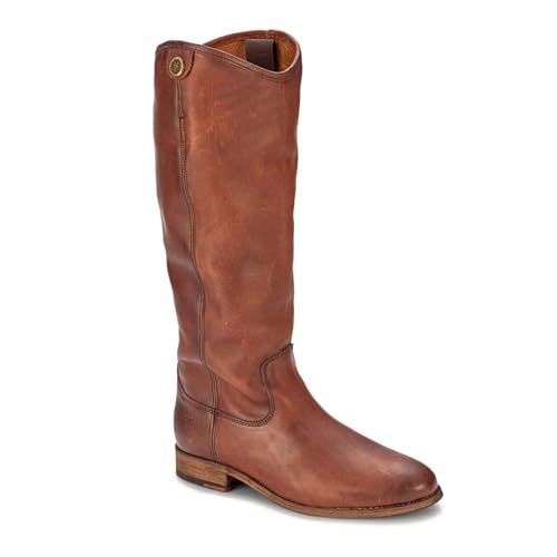 Frye Melissa Button 2 Equestrian-Inspired Tall Boots for Women Made from Hard-Wearing Vintage Leather with Antique Metal Hardware and Leather Outsole – 15 ½” Shaft Height