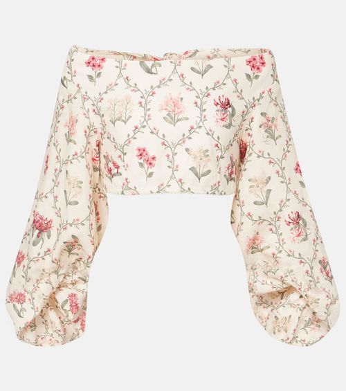 Agua by Agua Bendita Floral linen top