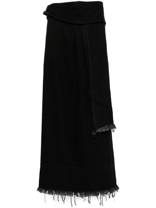 Fringe detailing skirt - Black