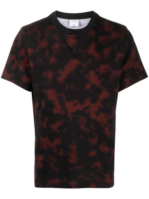 Tortoiseshell-print cotton T-shirt - Black