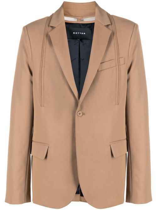 Single-breasted blazer - Brown