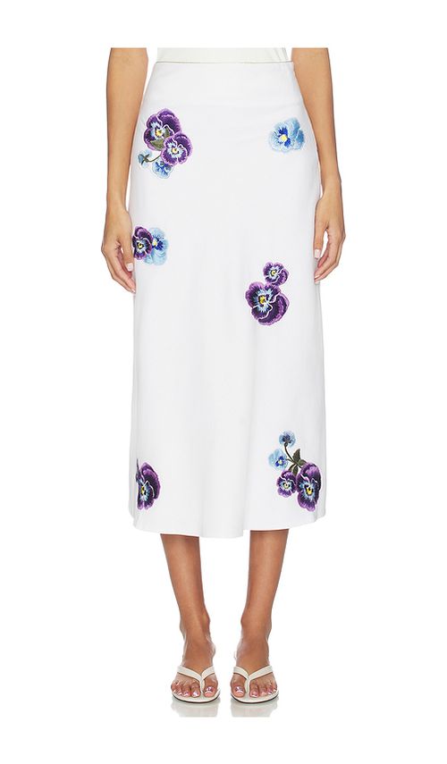 Rosewater House Mina Skirt in White. - L also in M