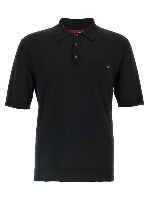 Wool Polo Shirt — Black