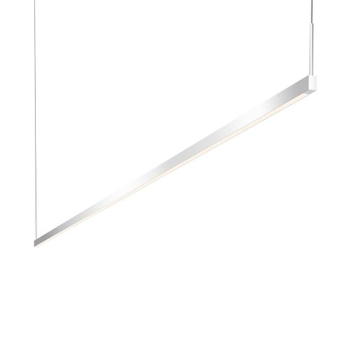 Thin-Line 2-Light 5" Pendant Light in Bright Satin Aluminu