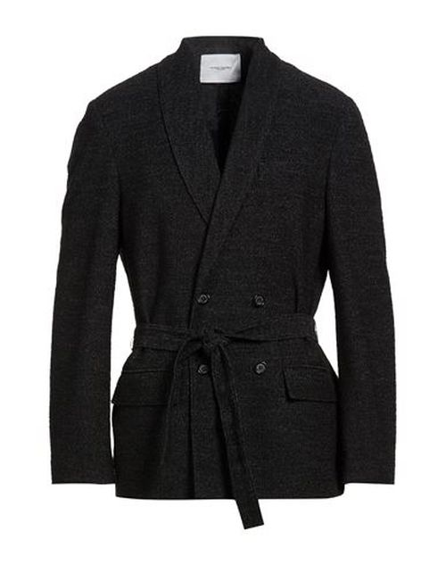 Man Blazer Black Size 42 Polyester, Cotton, Acrylic, Viscose, Wool