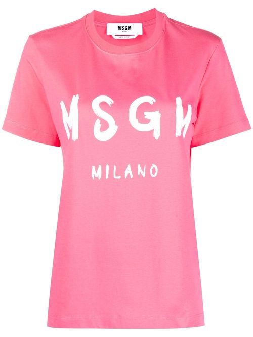 Logo-print short-sleeve T-shirt - Pink