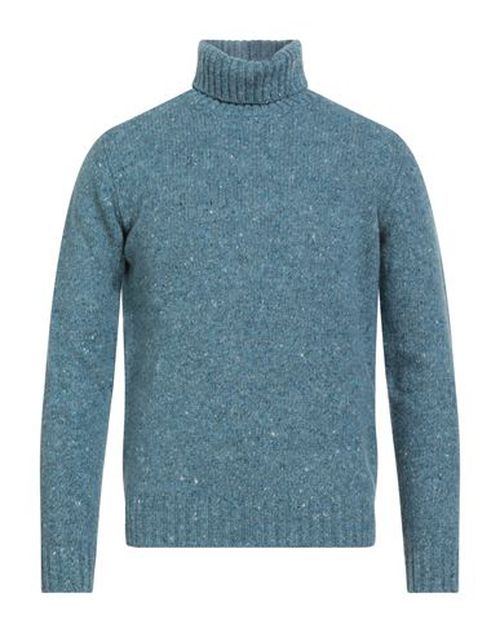 Man Turtleneck Slate blue Size 40 Wool, Cashmere, Polyester