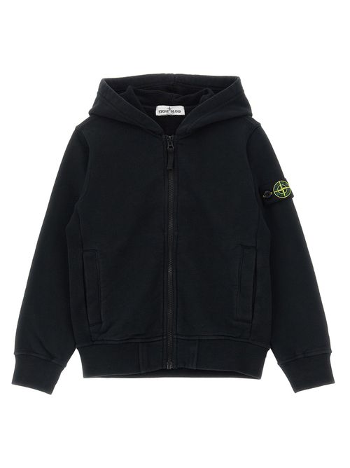 Organic Cotton Logo-Patch Hoodie — Black