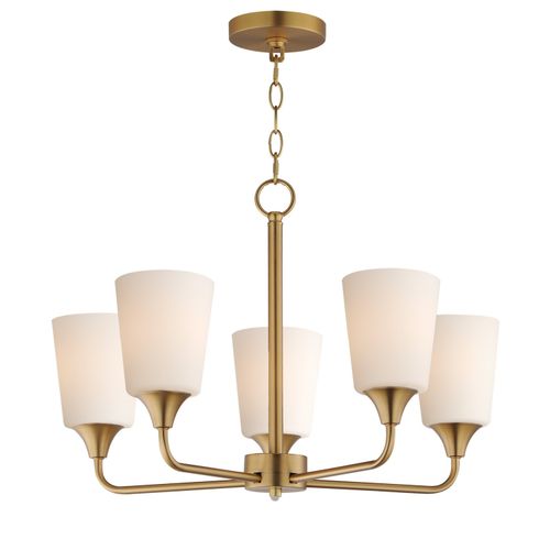 Natural Aged Brass Chandelier from the Hudson Collection