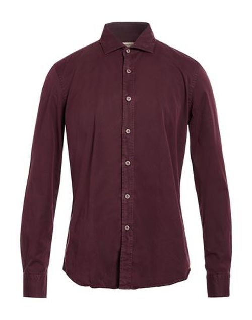 Washed Man Shirt Burgundy Size 16 Cotton