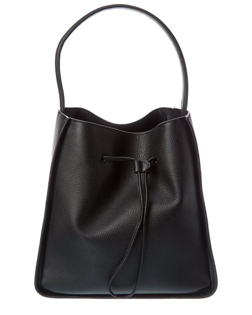 Soleil Large Drawstring Leather Bucket Bag