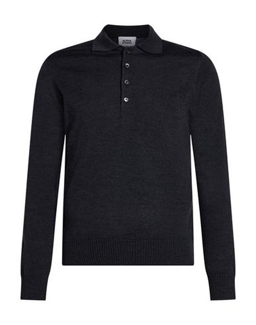 Man Sweater Charcoal Size 36 Merino Wool