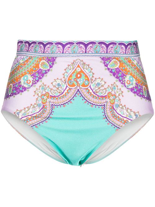 Lola high-waisted bikini bottoms - Green