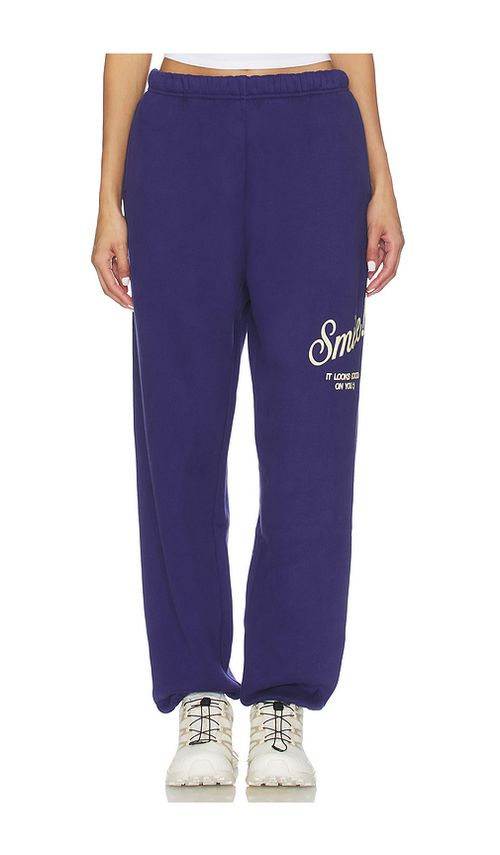 The Mayfair Group Smile Sweatpants in Purple. - XS also in L/XL, M/L