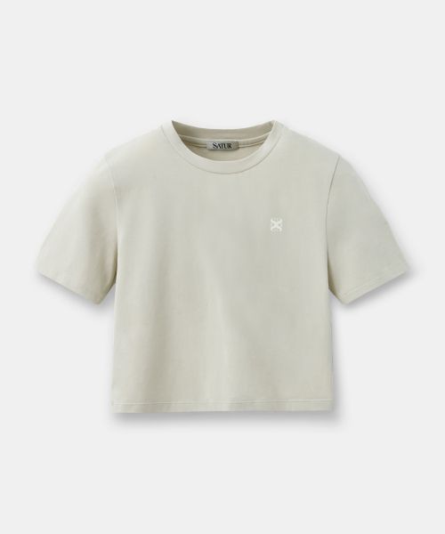  Vinci Basic Crop T-Shirt Misty Mint