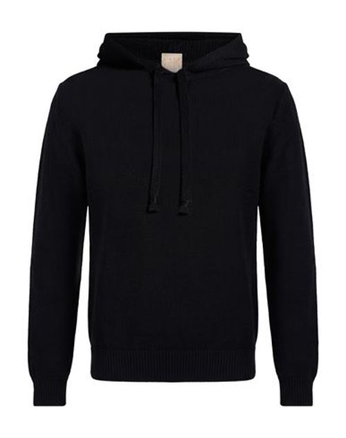 Man Sweater Black Size 40 Linen, Cotton