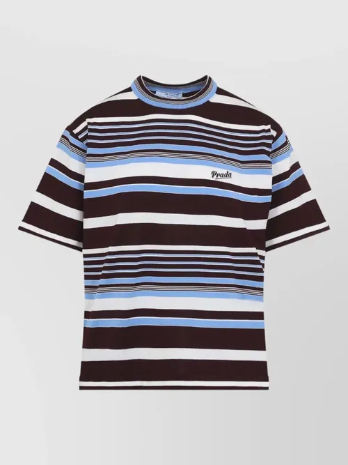 Prada - striped crew neck short sleeve top