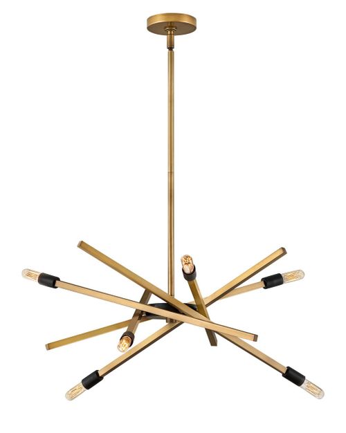 Heritage Brass LED Chandelier from the Archer Collection