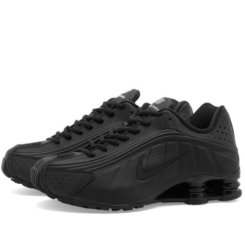 Women's W SHOX R4 Sneakers in Black/Max Orange, Size UK 4.5