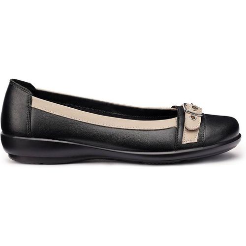 Hotter Wide Fit 'sparrow' Ballerinas In Black