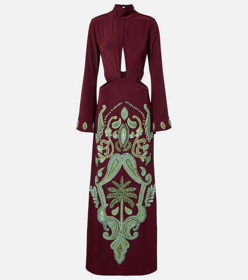 Aurora Magica beaded silk gown