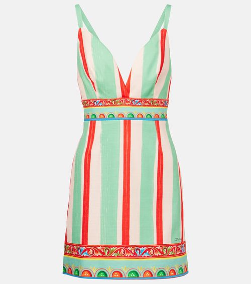 Printed cotton minidress