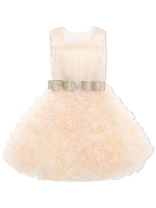 Azalea ruffled tulle dress - Neutrals