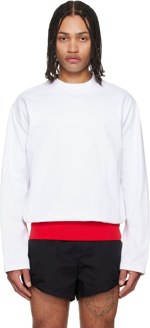 White Contrast Waistband T-shirt