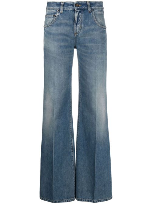 High-waisted flared jeans - Blue