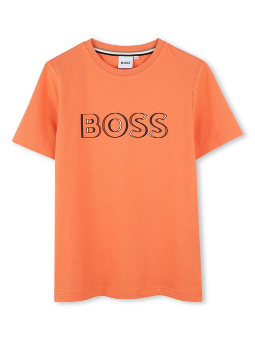 Logo-print cotton T-shirt - Orange